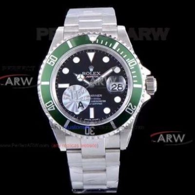 JF Factory Rolex Kermit Submariner Date 40MM 3135 Swiss Luxury Watches - 116610LV Black Face Green Bezel